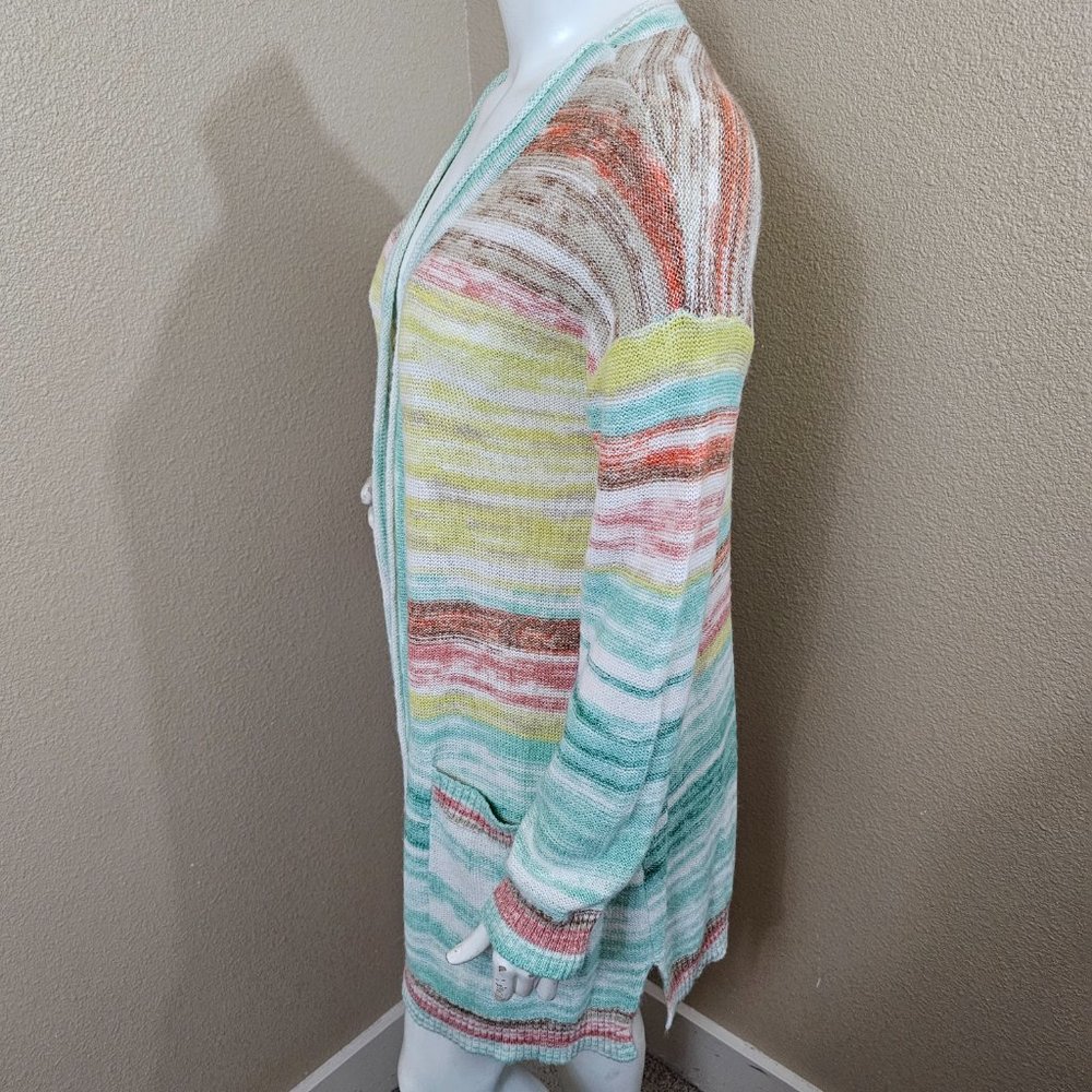 Soft Surroundings Juniper Multi Stripe Open Front… - image 6